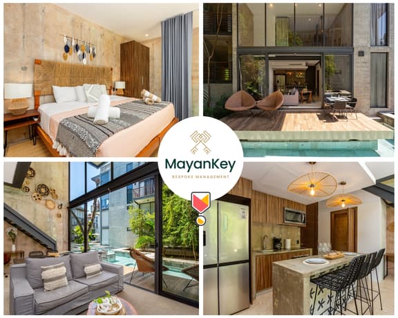 Luxe Swim Up Loft | Gym | Coworking | Cenote